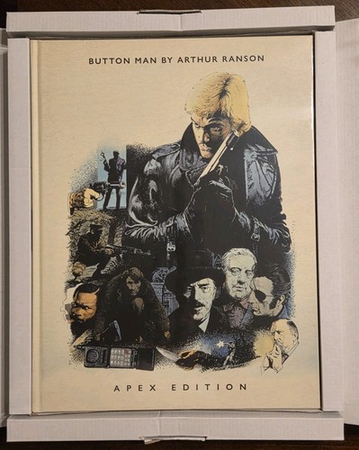 2000ad button man arthur - button, by